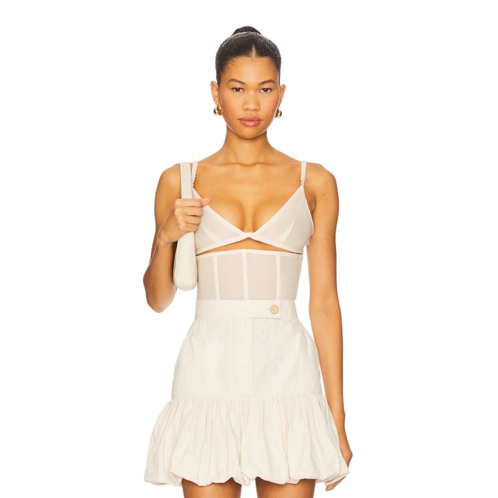 TG Botanical Grace Corset in Off White Size Small Missing a Strap New